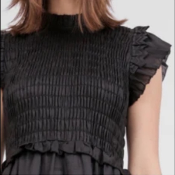 Sea New York Zig Zag Trim Tiered Dress L 12 - Picture 4 of 7